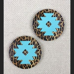 Leopard car coaster set